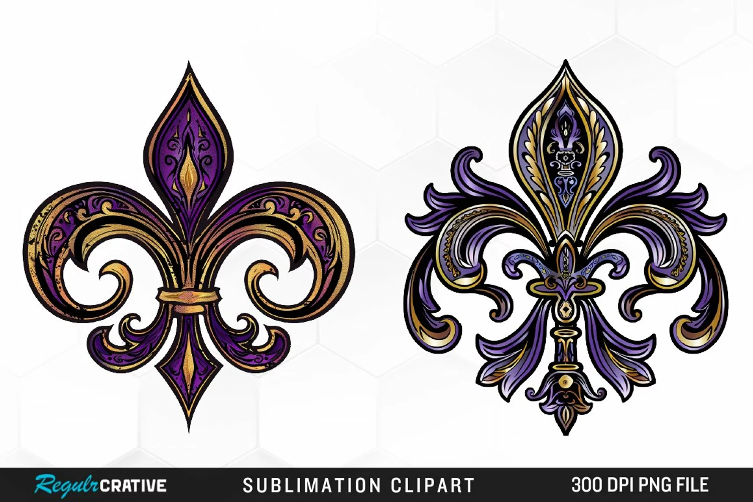 Watercolor Mardi Gras Collection Clipart product image 1