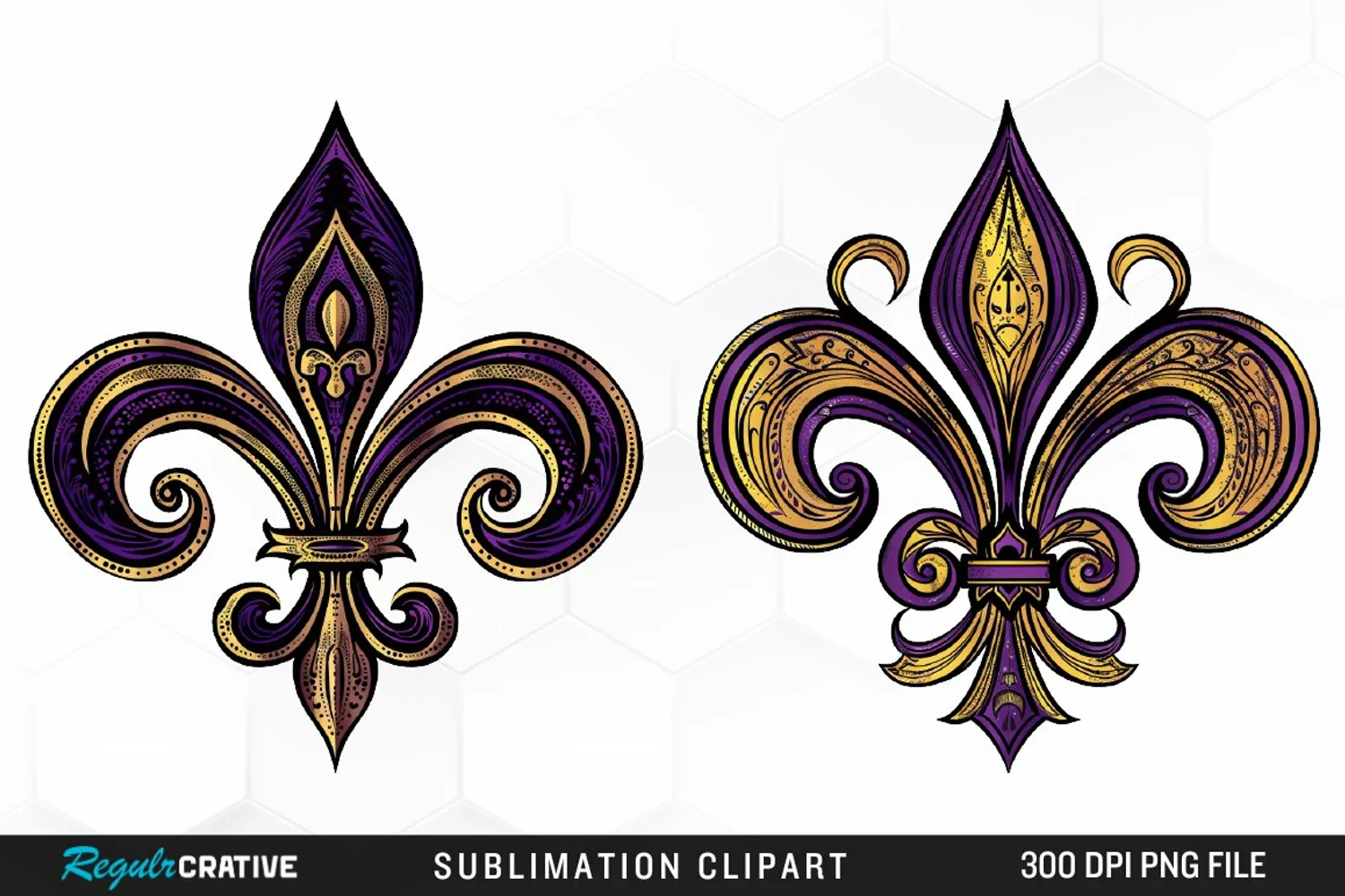 Watercolor Mardi Gras Collection Art Clipart product image 1
