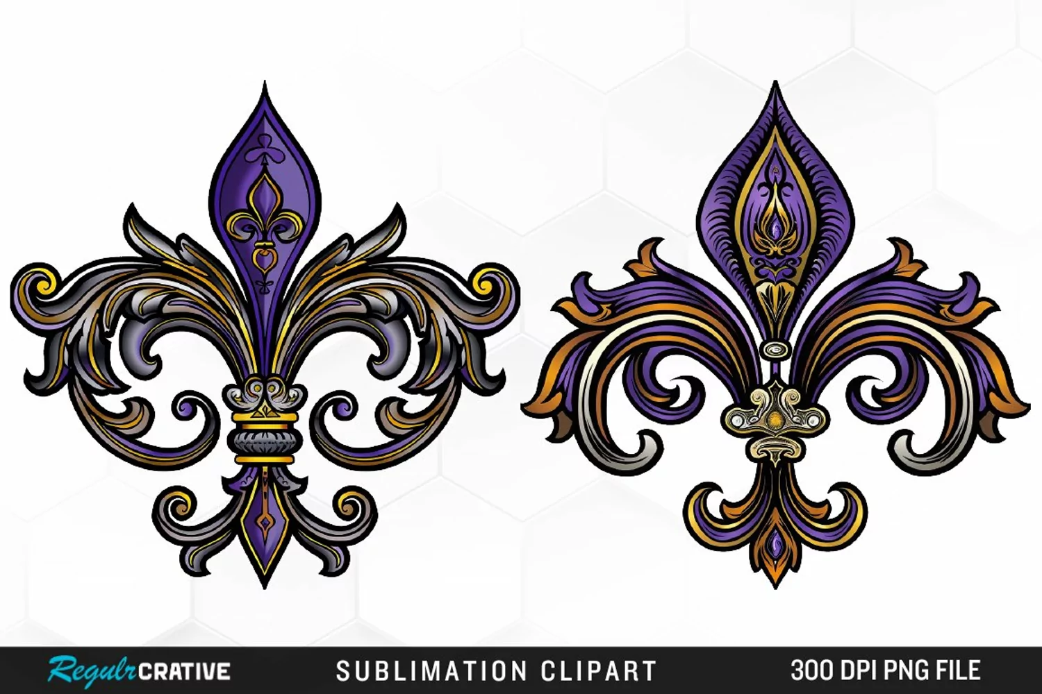 Watercolor Mardi Gras Collection Clipart product image 1