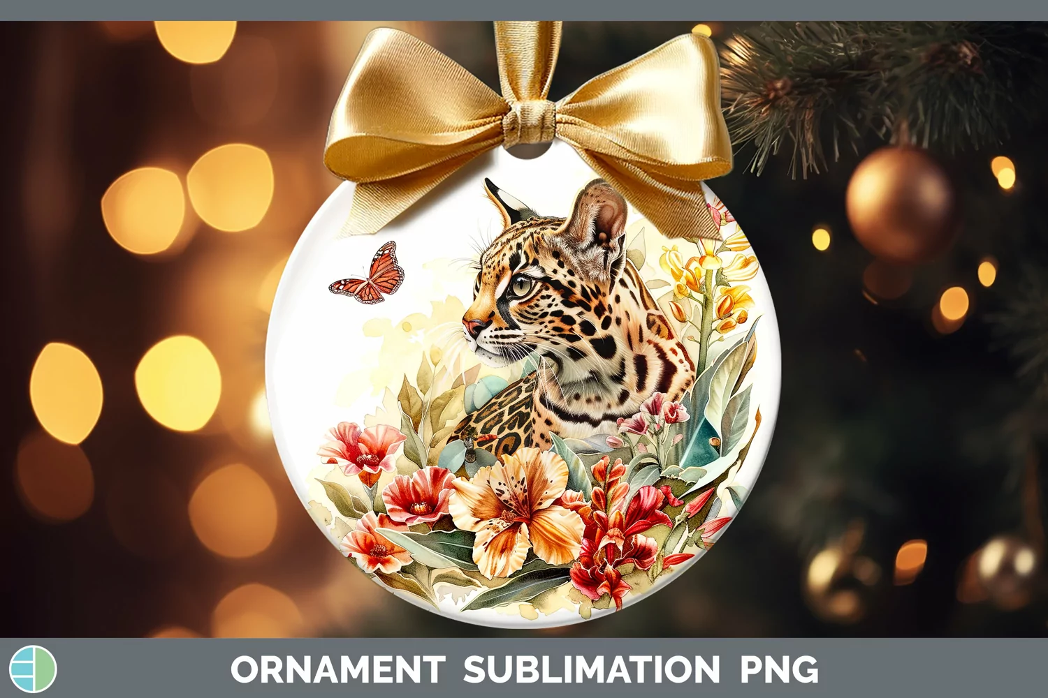 GorgeousWatercolor Ornament design.