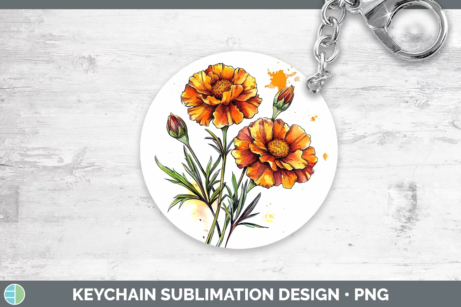 GorgeousWatercolor Keychain design.