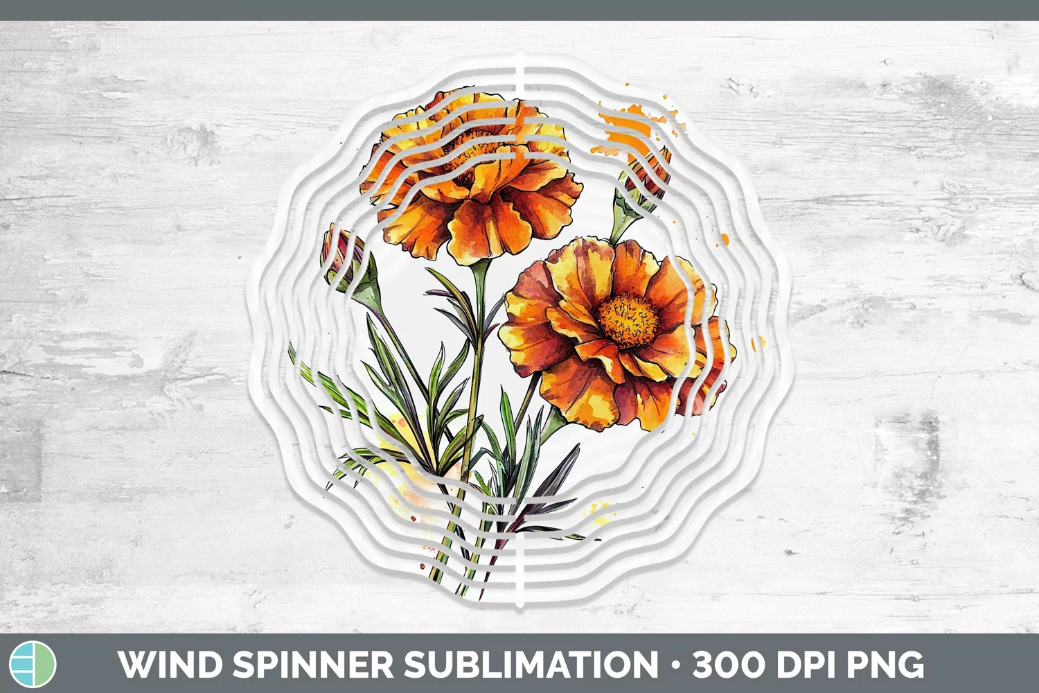 GorgeousWatercolor Wind Spinner design.