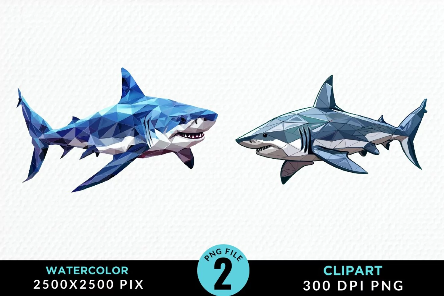 Watercolor Marine Mammals Whale Clipart product image 1