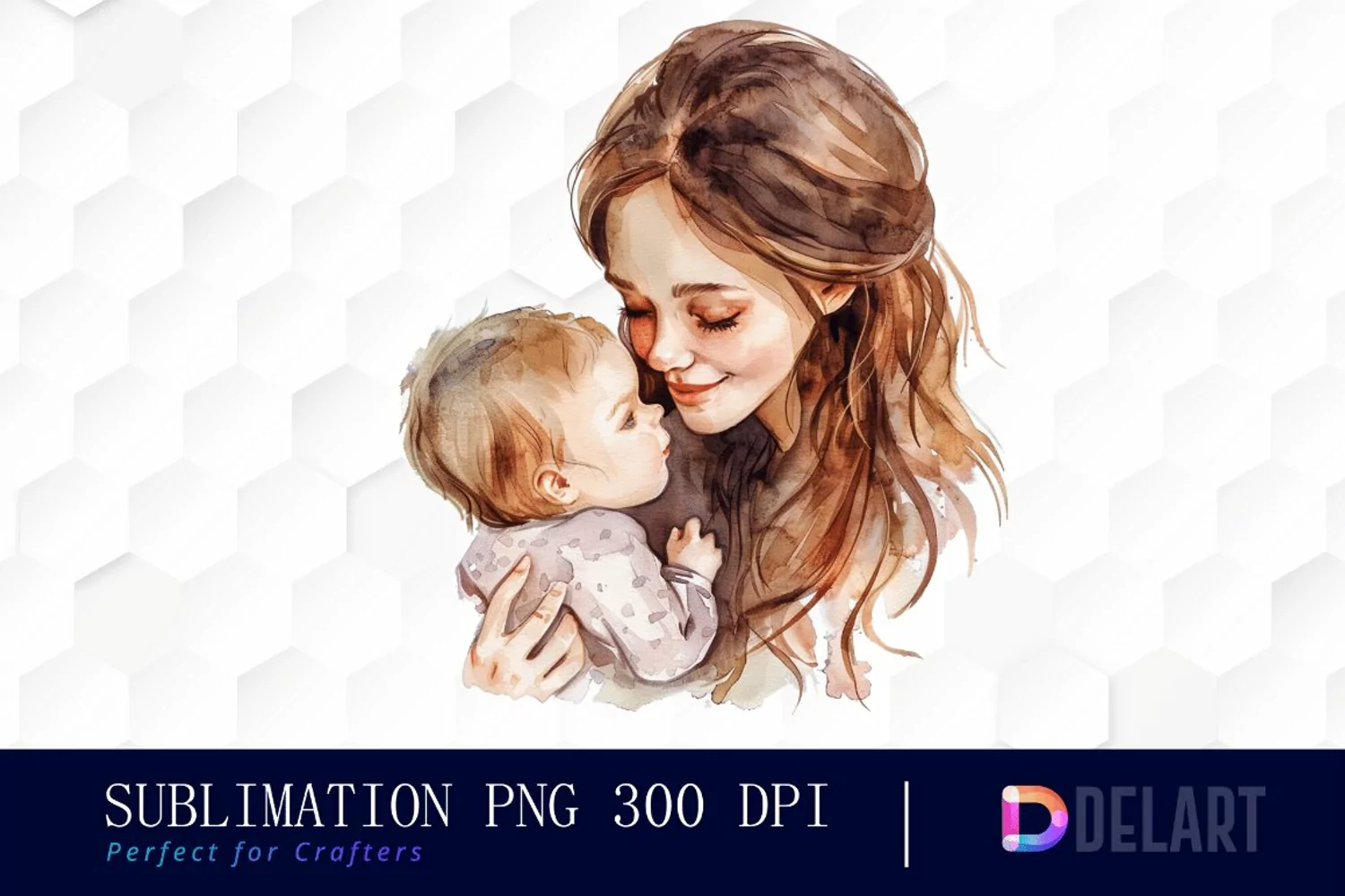 Mom And Baby Illustration Clipart product image 1