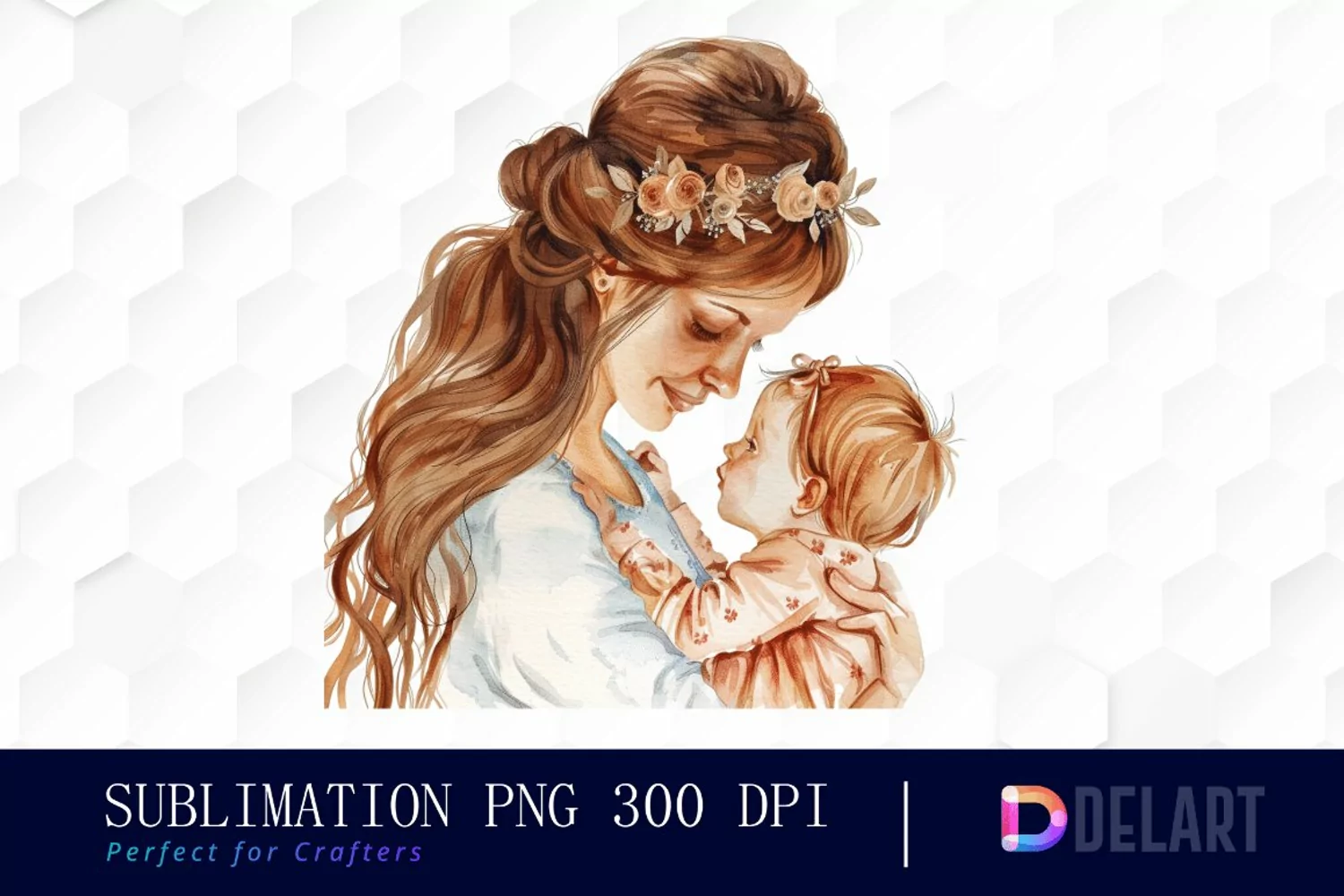 Mom And Baby Illustration Clipart product image 1