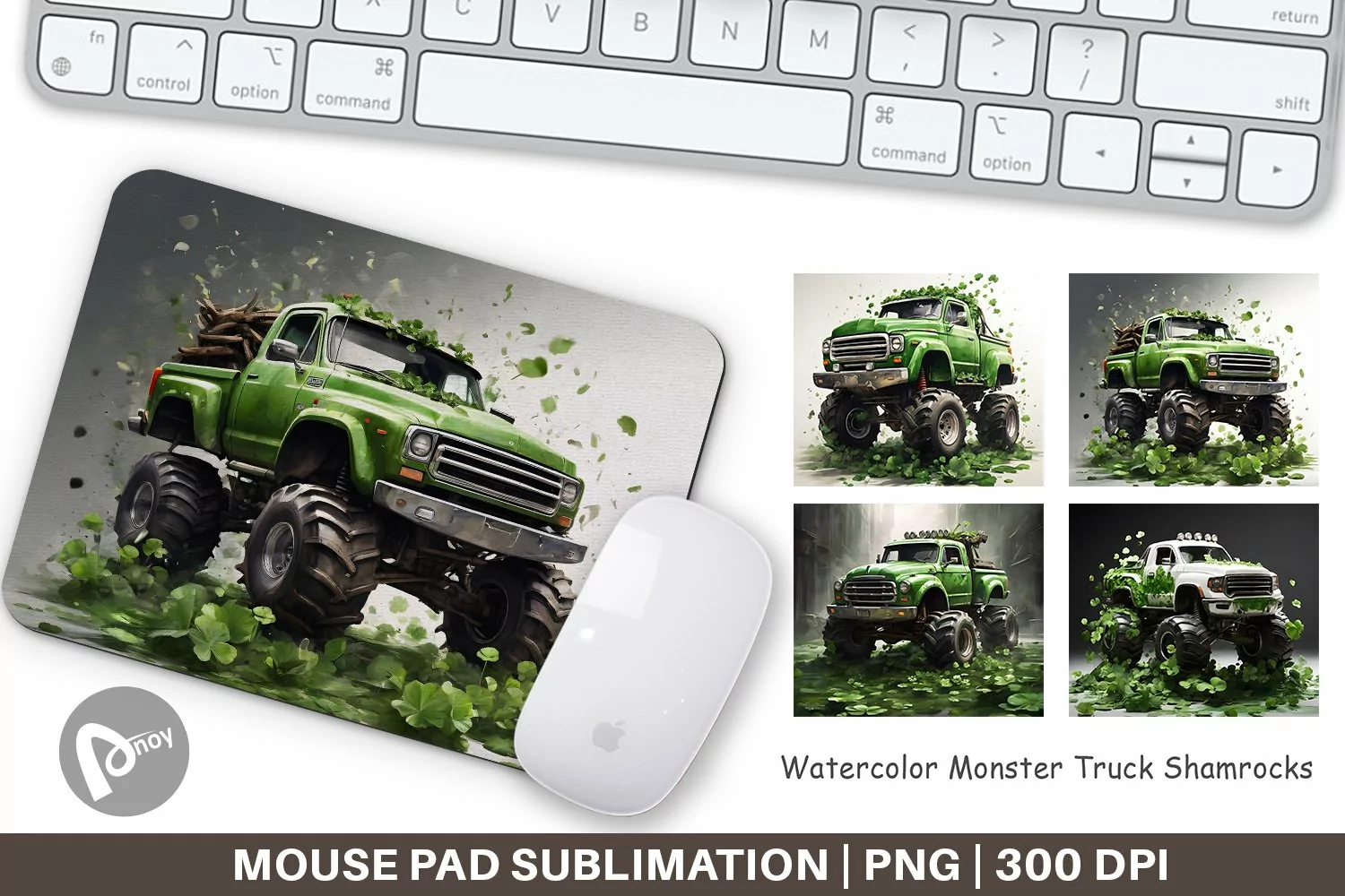 Mouse Pad Monster Truck Shamrocks product image 1