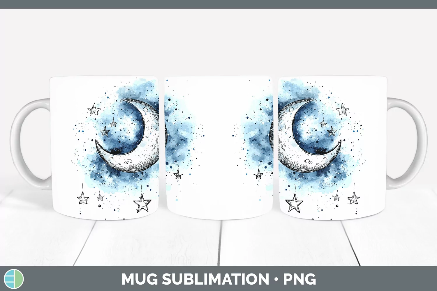 GorgeousWatercolor Mug Wrap design.
