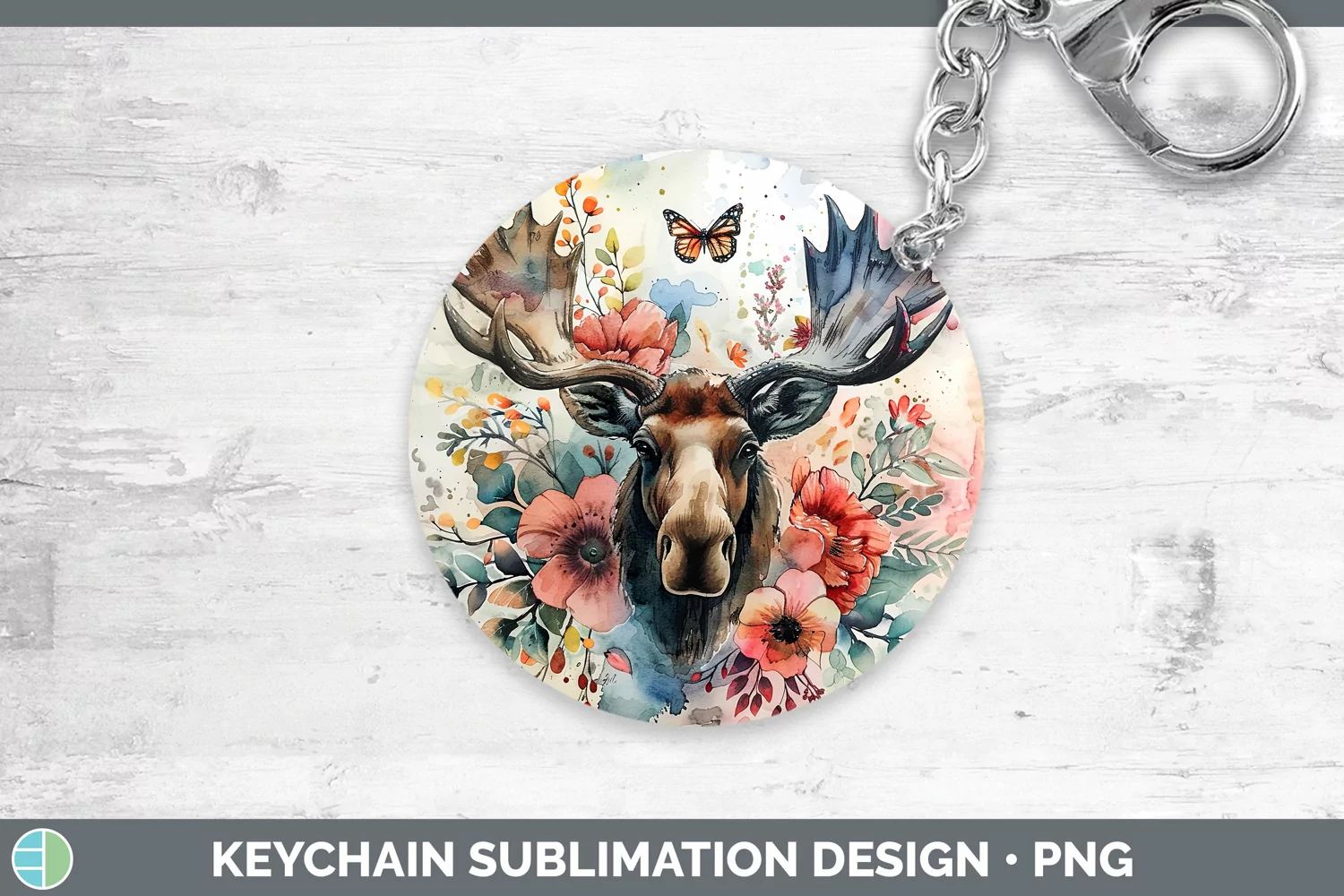 GorgeousWatercolor Keychain design.