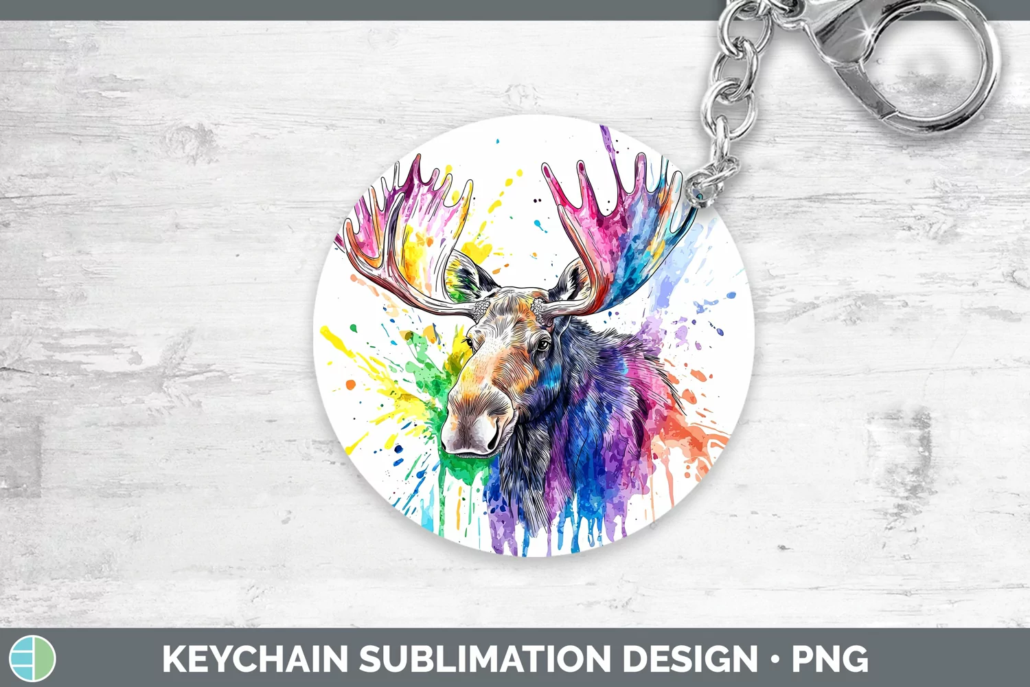 GorgeousWatercolor Keychain design.
