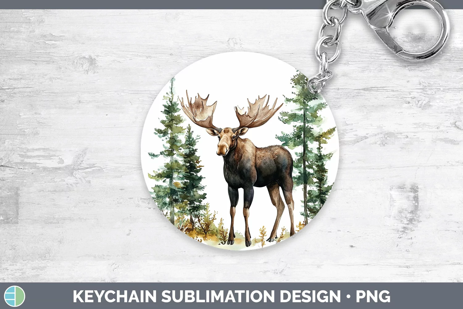 GorgeousWatercolor Keychain design.