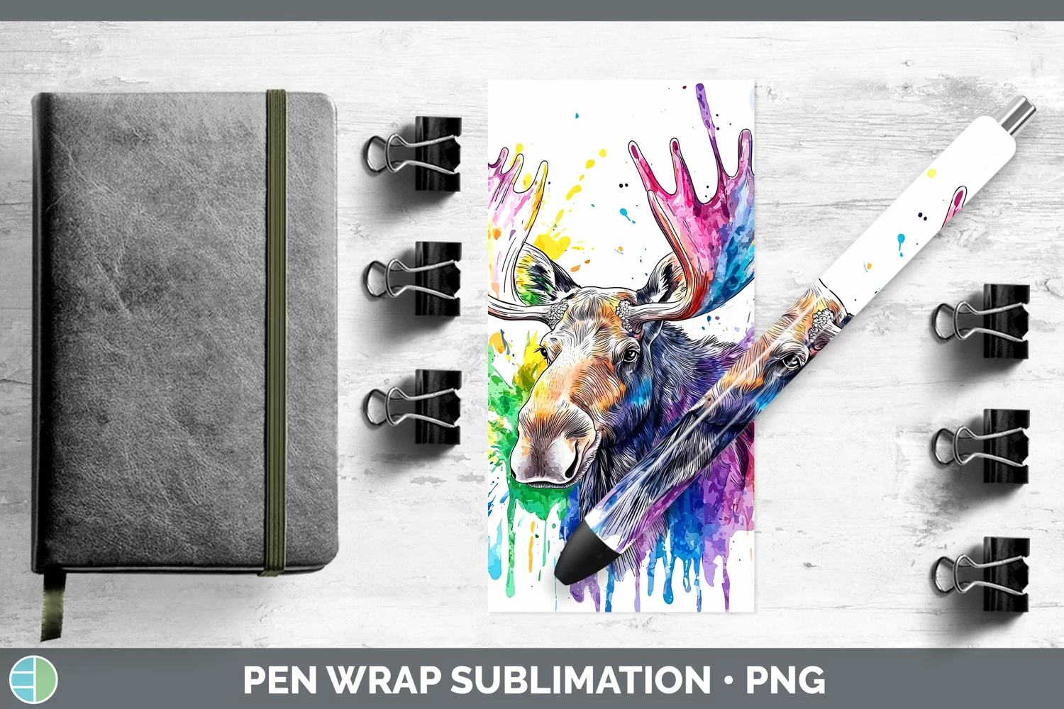 GorgeousWatercolor Pen Wrap design.