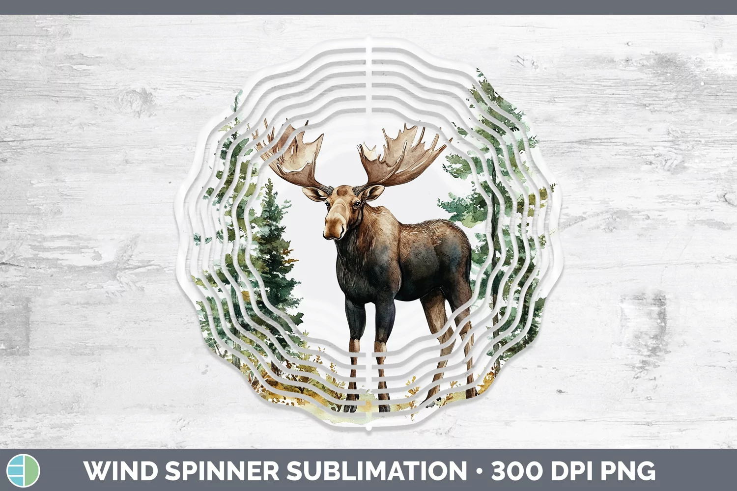 GorgeousWatercolor Wind Spinner design.