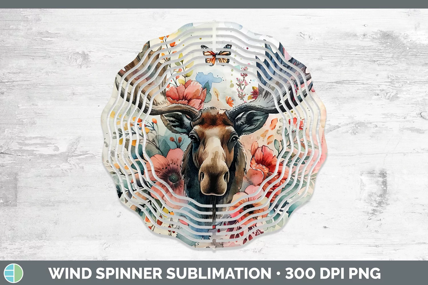GorgeousWatercolor Wind Spinner design.