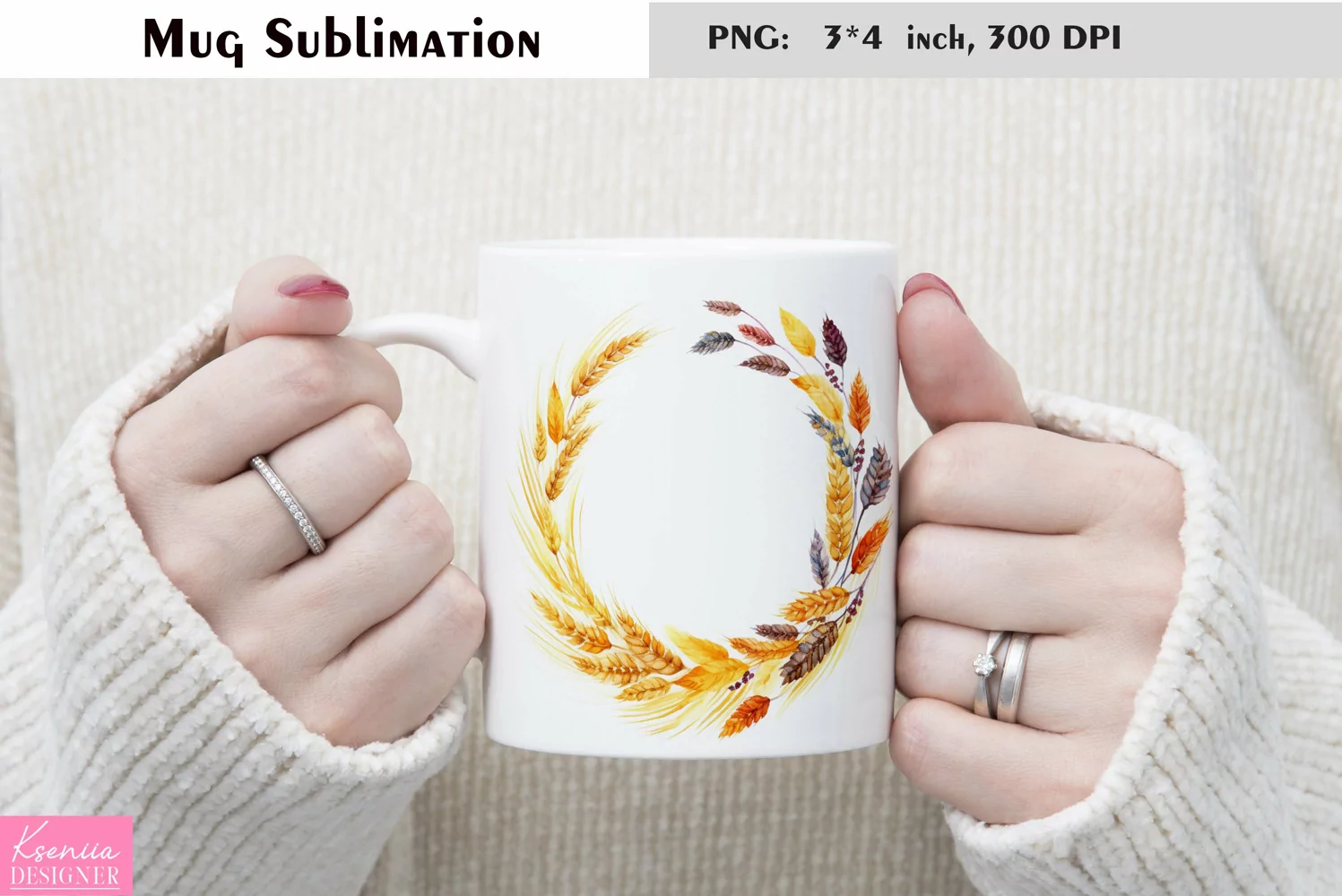 Watercolor Cereal Mug Sublimation|Floral Mug Design product image 1