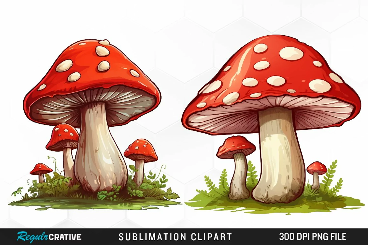 Watercolor Mushroom Clipart product image 1
