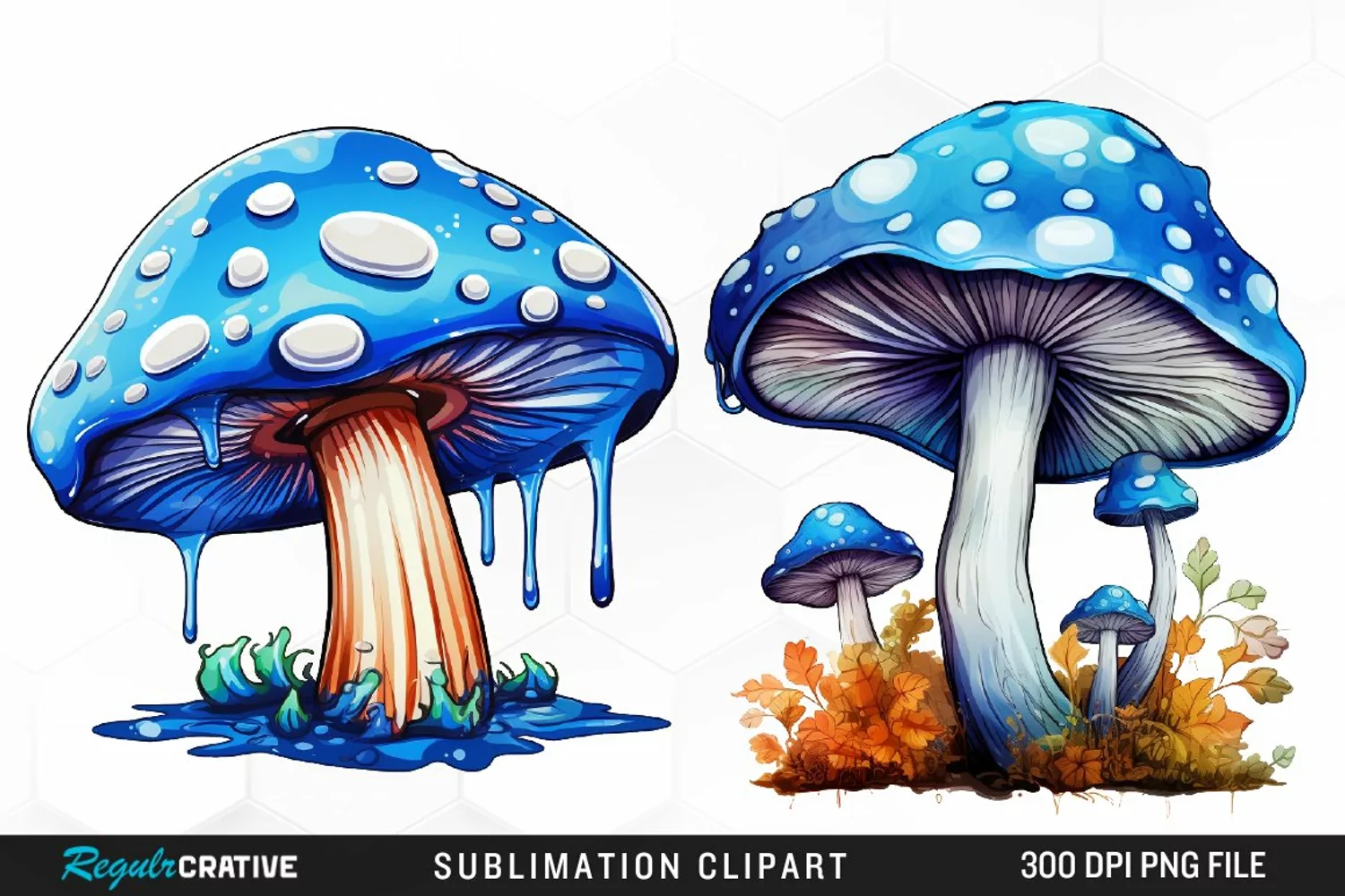 Watercolor Mushroom Clipart product image 1