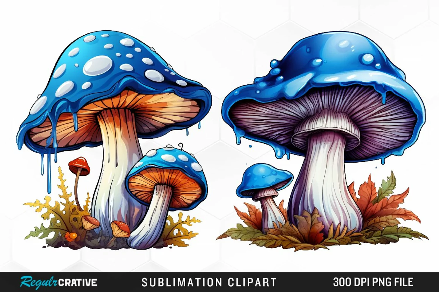 Watercolor Mushroom Clipart product image 1