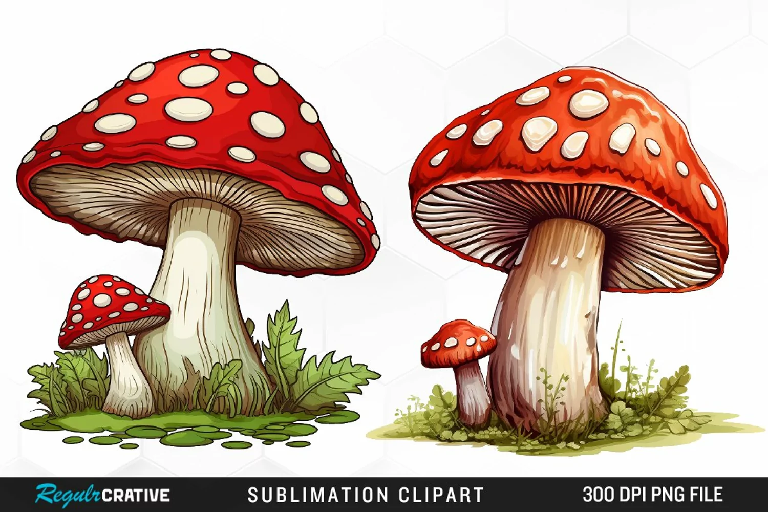 Watercolor Mushroom Clipart product image 1