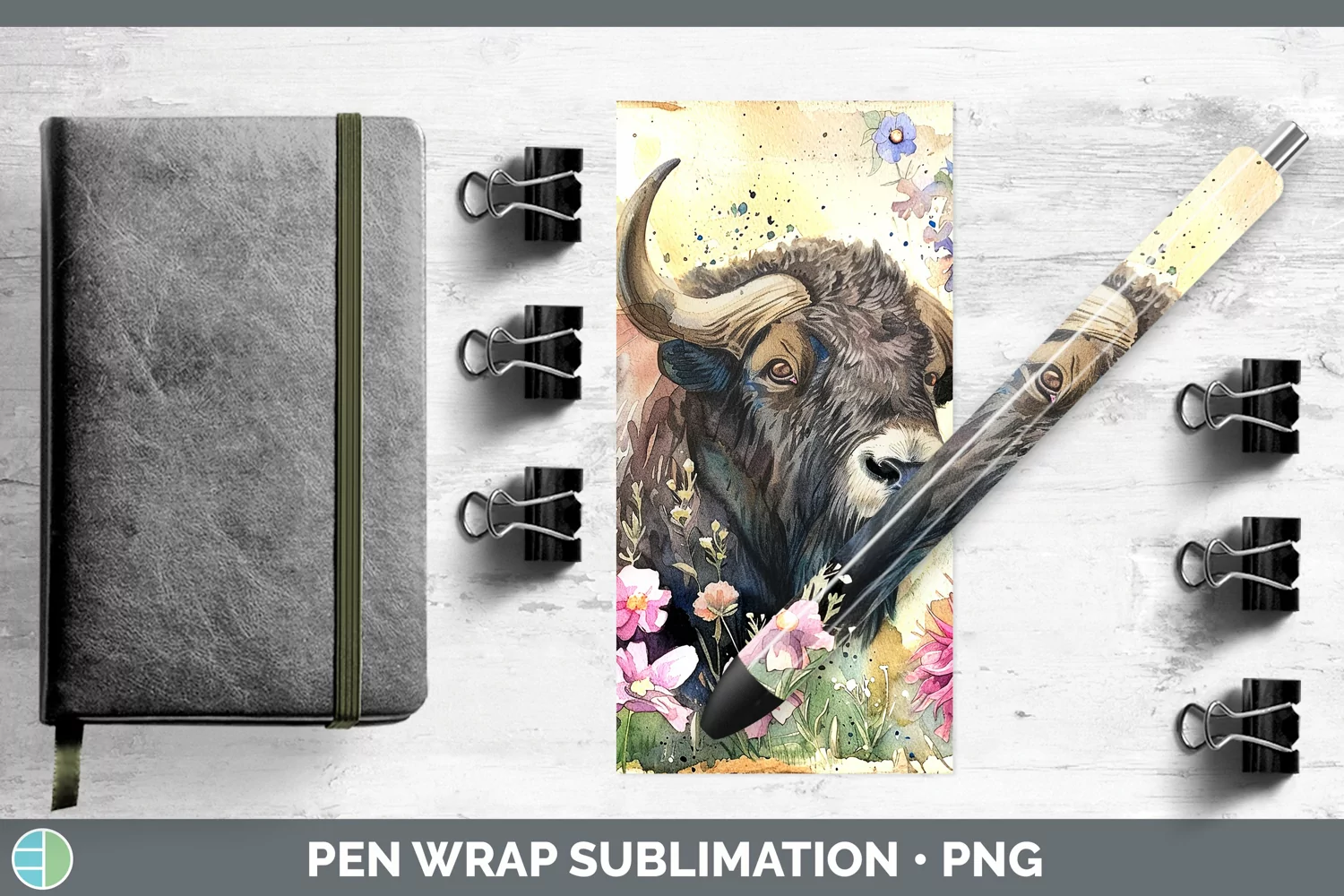 GorgeousWatercolor Pen Wrap design.