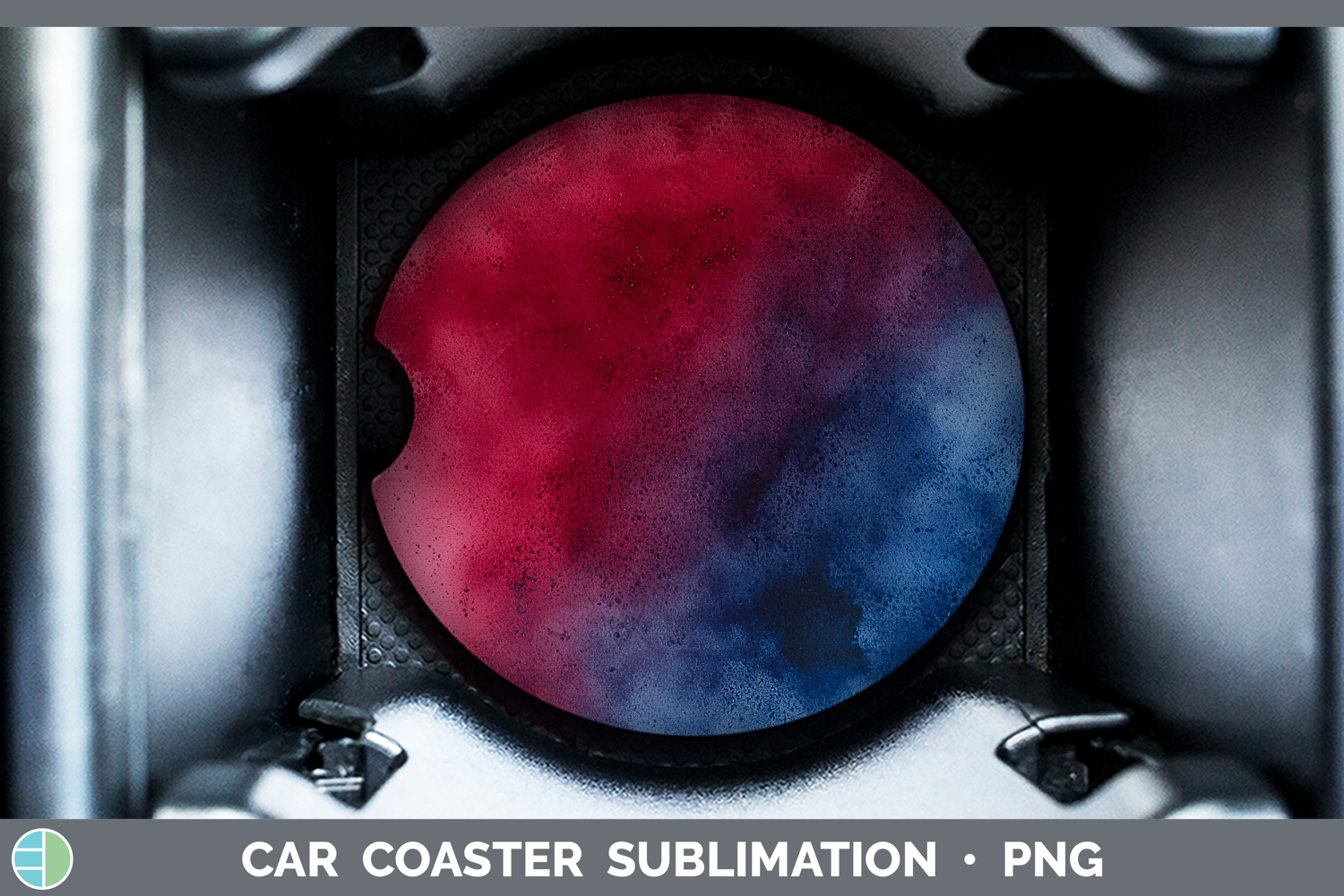 GorgeousWatercolor Car Coaster design.