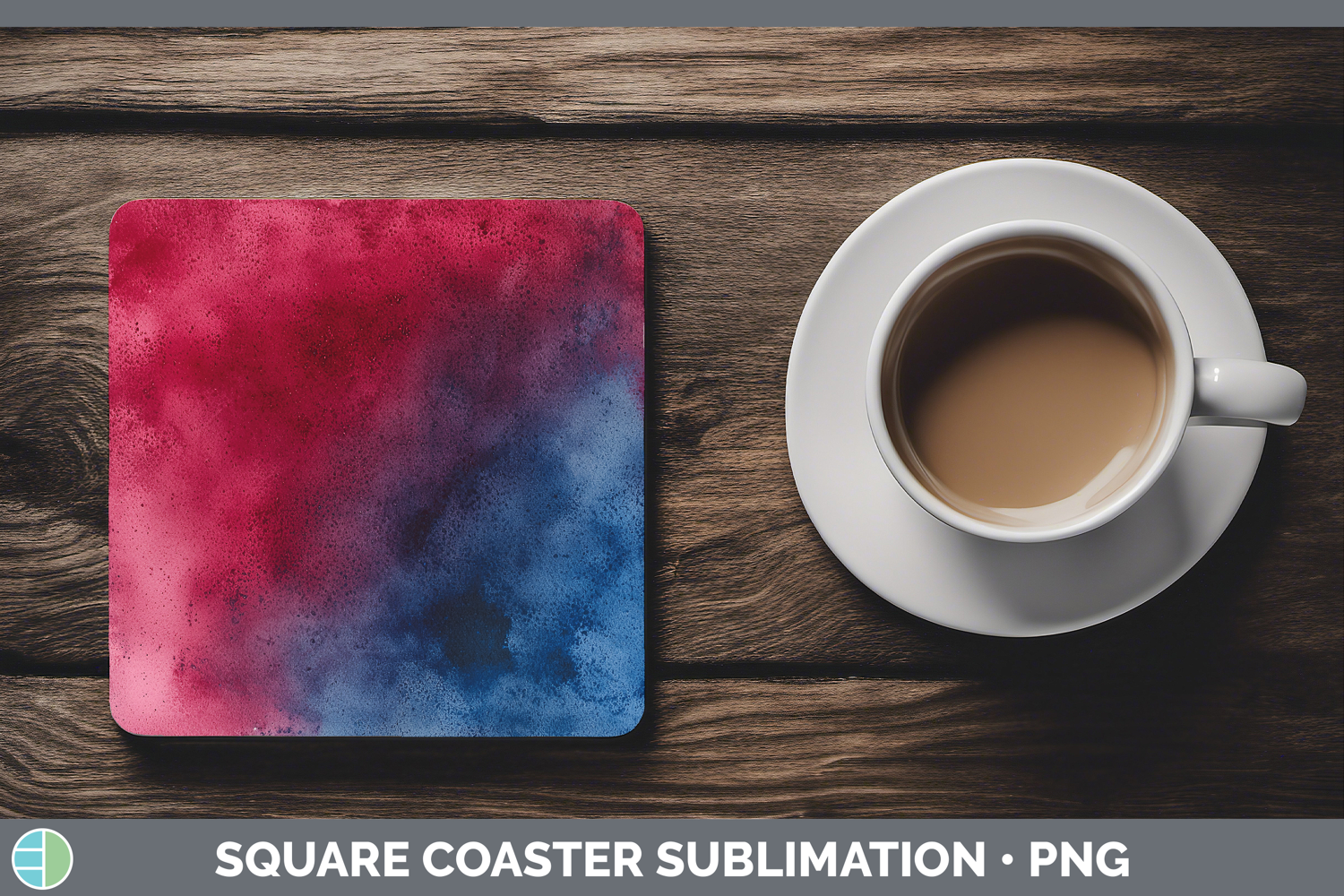 GorgeousWatercolor Square Coaster design.