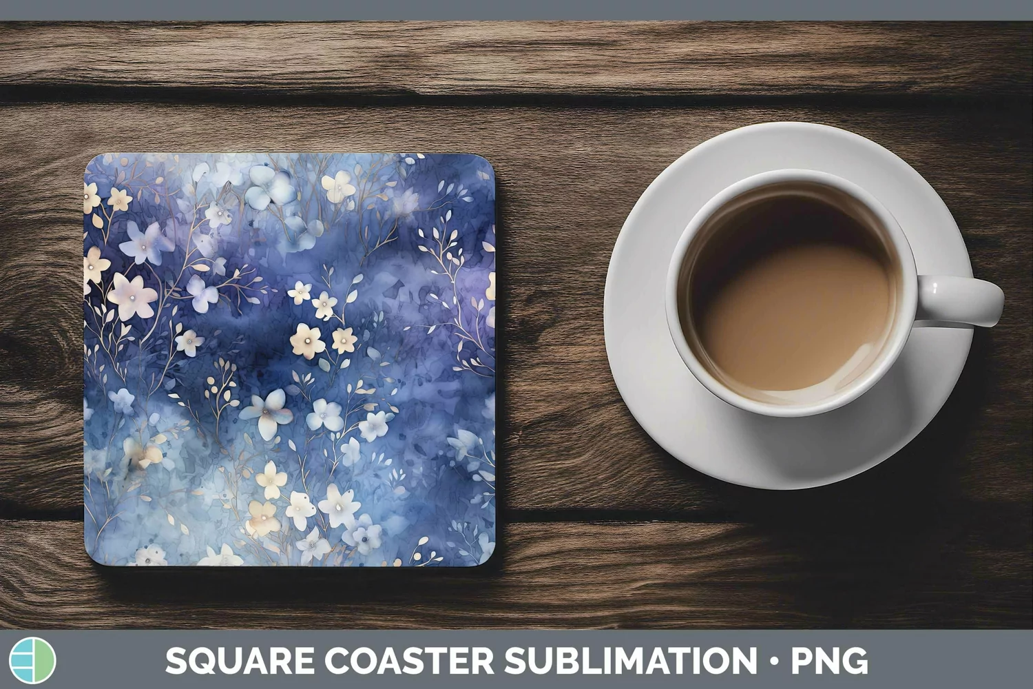 GorgeousWatercolor Square Coaster design.
