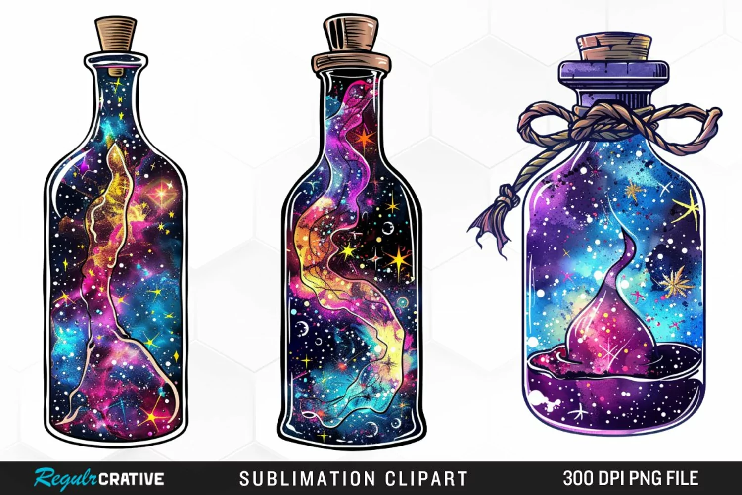 Watercolor Nebula Potion Exquisite Clipart product image 1
