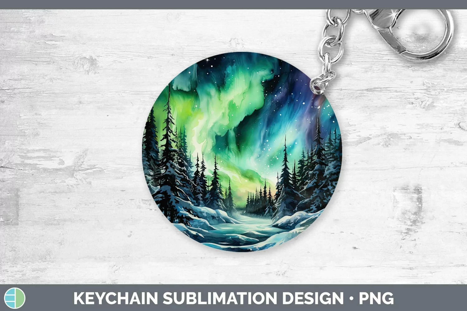 GorgeousWatercolor Keychain design.