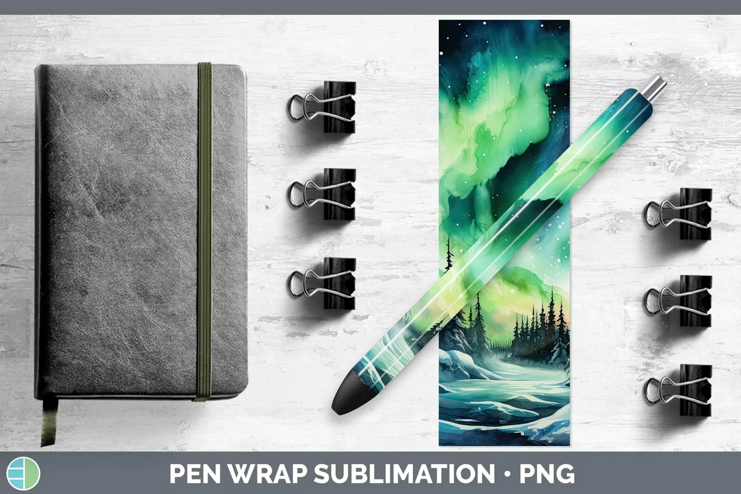 GorgeousWatercolor Pen Wrap design.