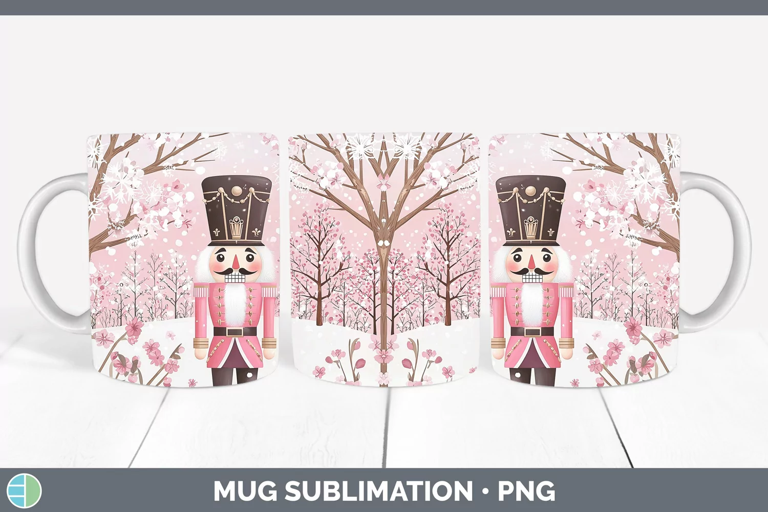 GorgeousWatercolor Mug Wrap design.