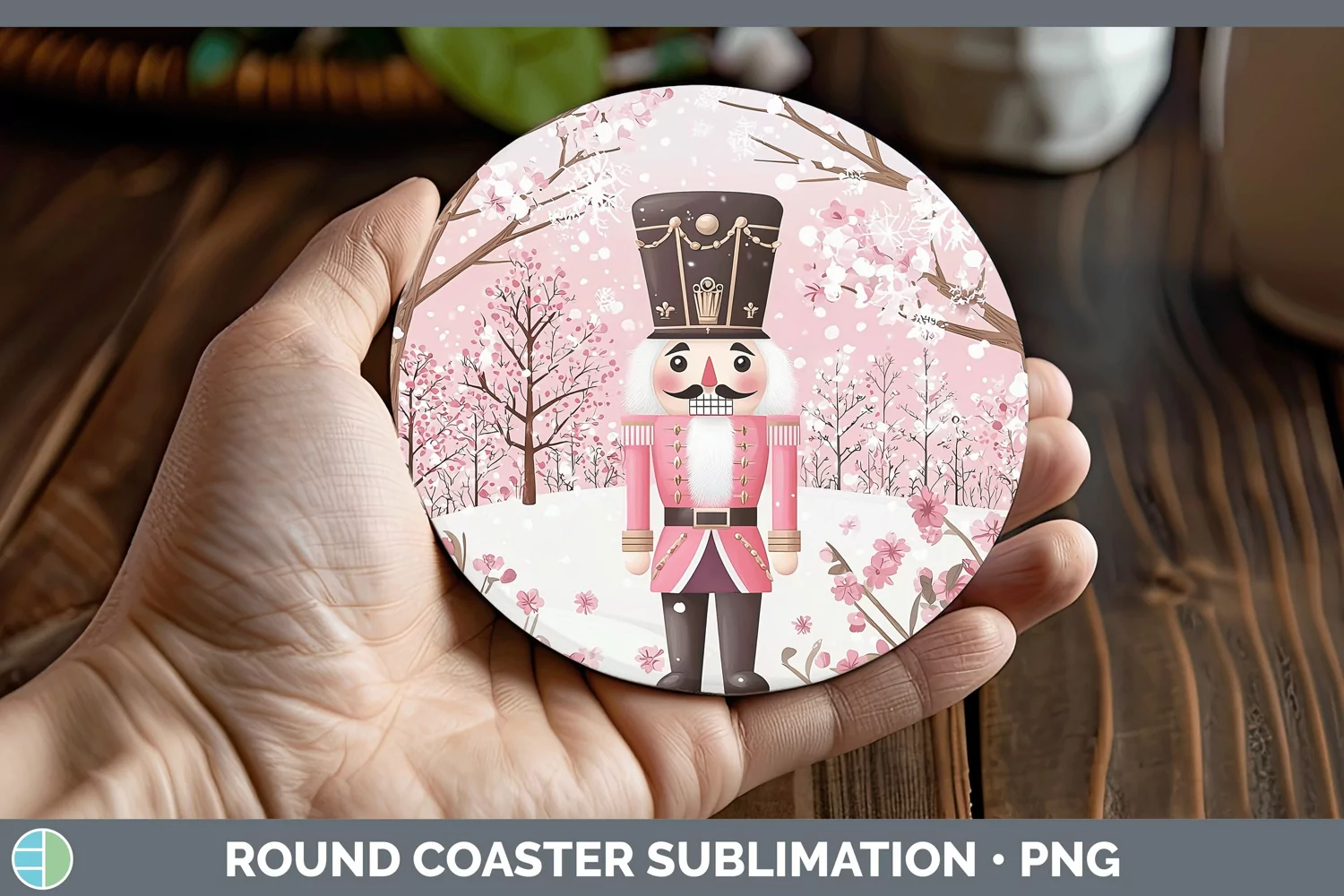 GorgeousWatercolor Round Coaster design.