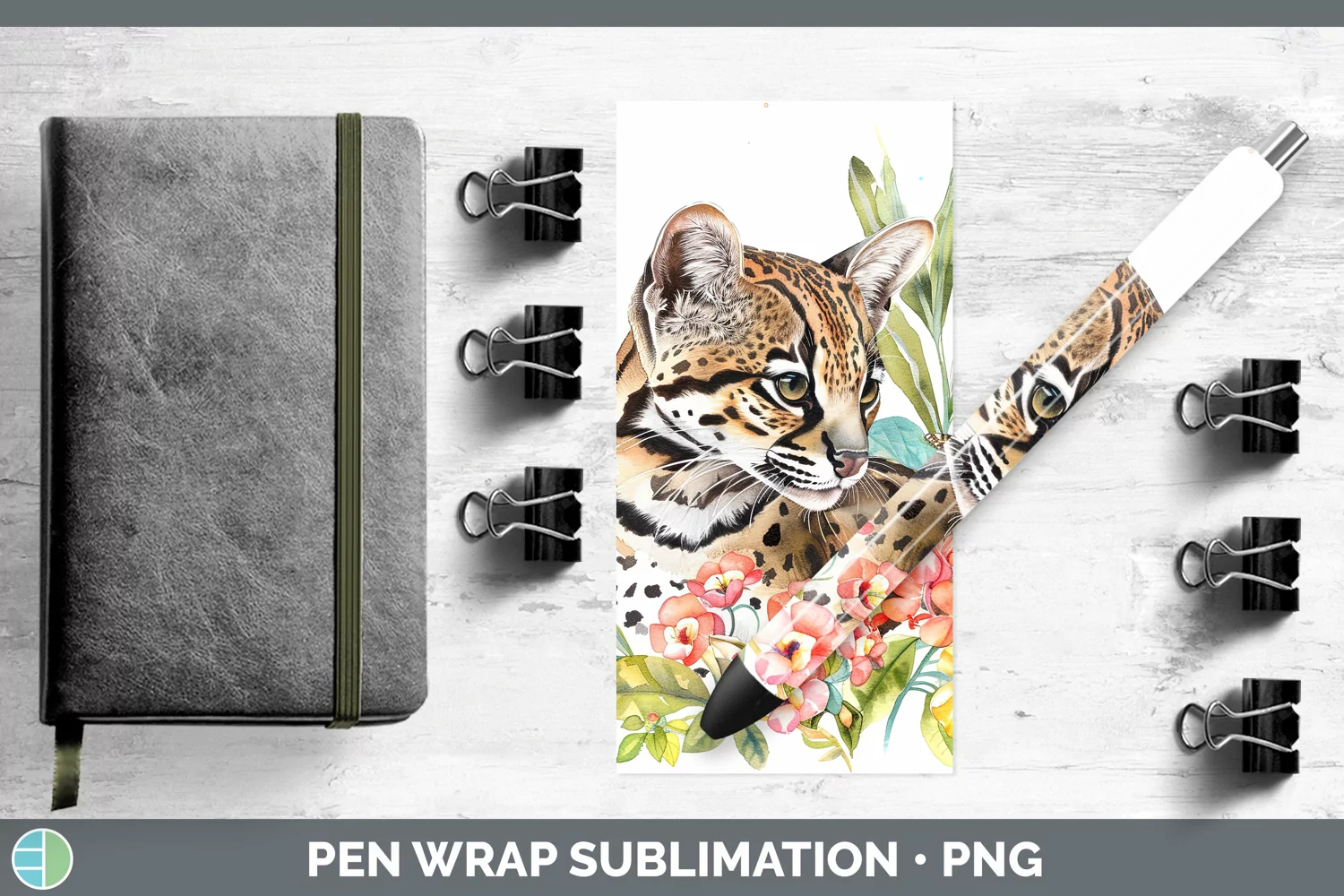 GorgeousWatercolor Pen Wrap design.
