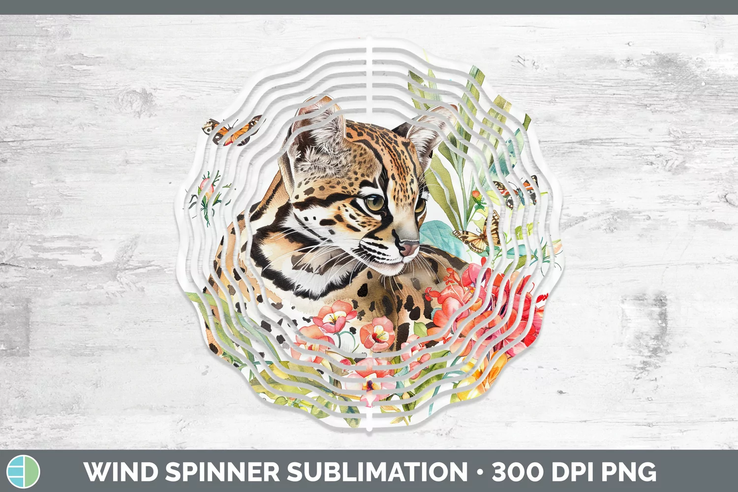 GorgeousWatercolor Wind Spinner design.
