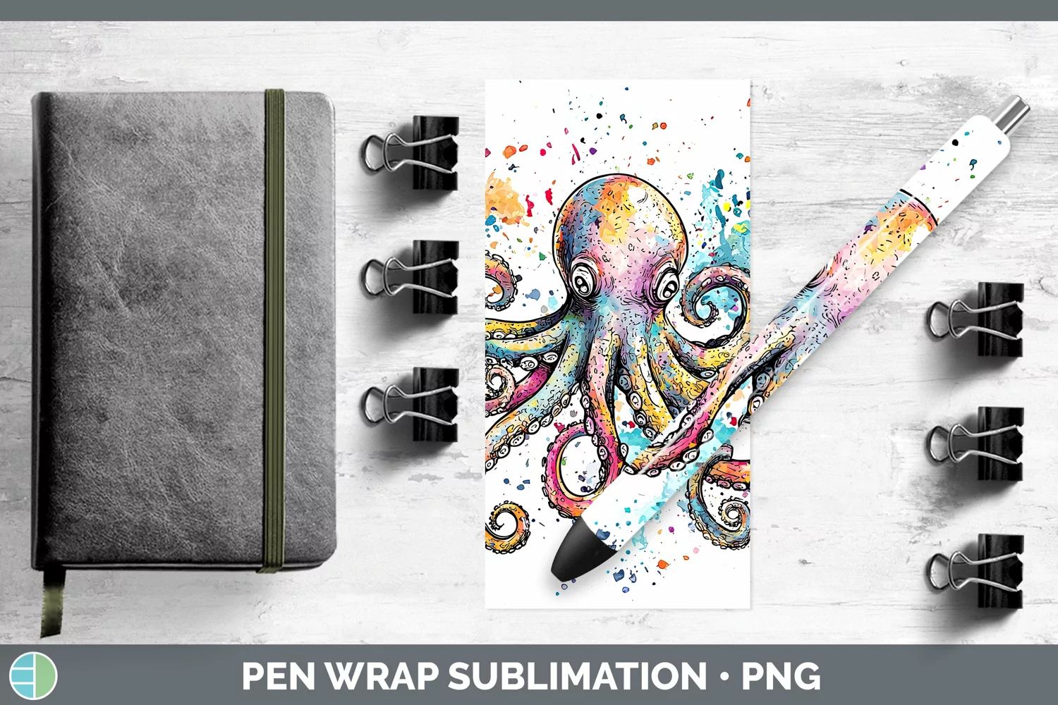 GorgeousWatercolor Pen Wrap design.