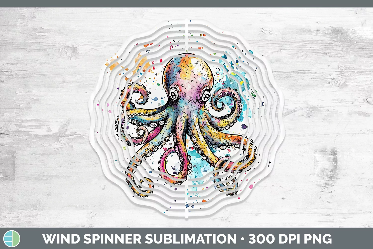 GorgeousWatercolor Wind Spinner design.