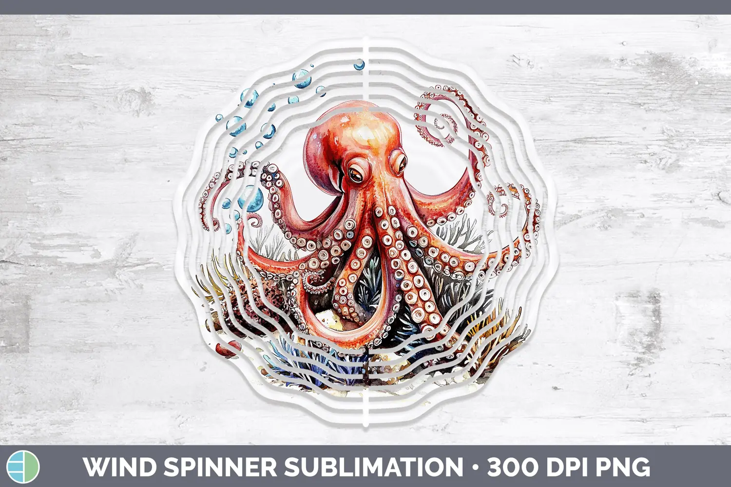 GorgeousWatercolor Wind Spinner design.