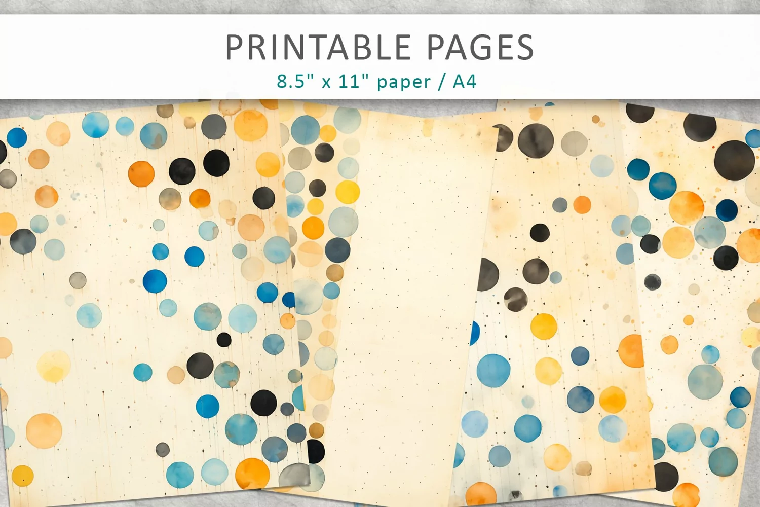 Watercolor old paper printables product image 1