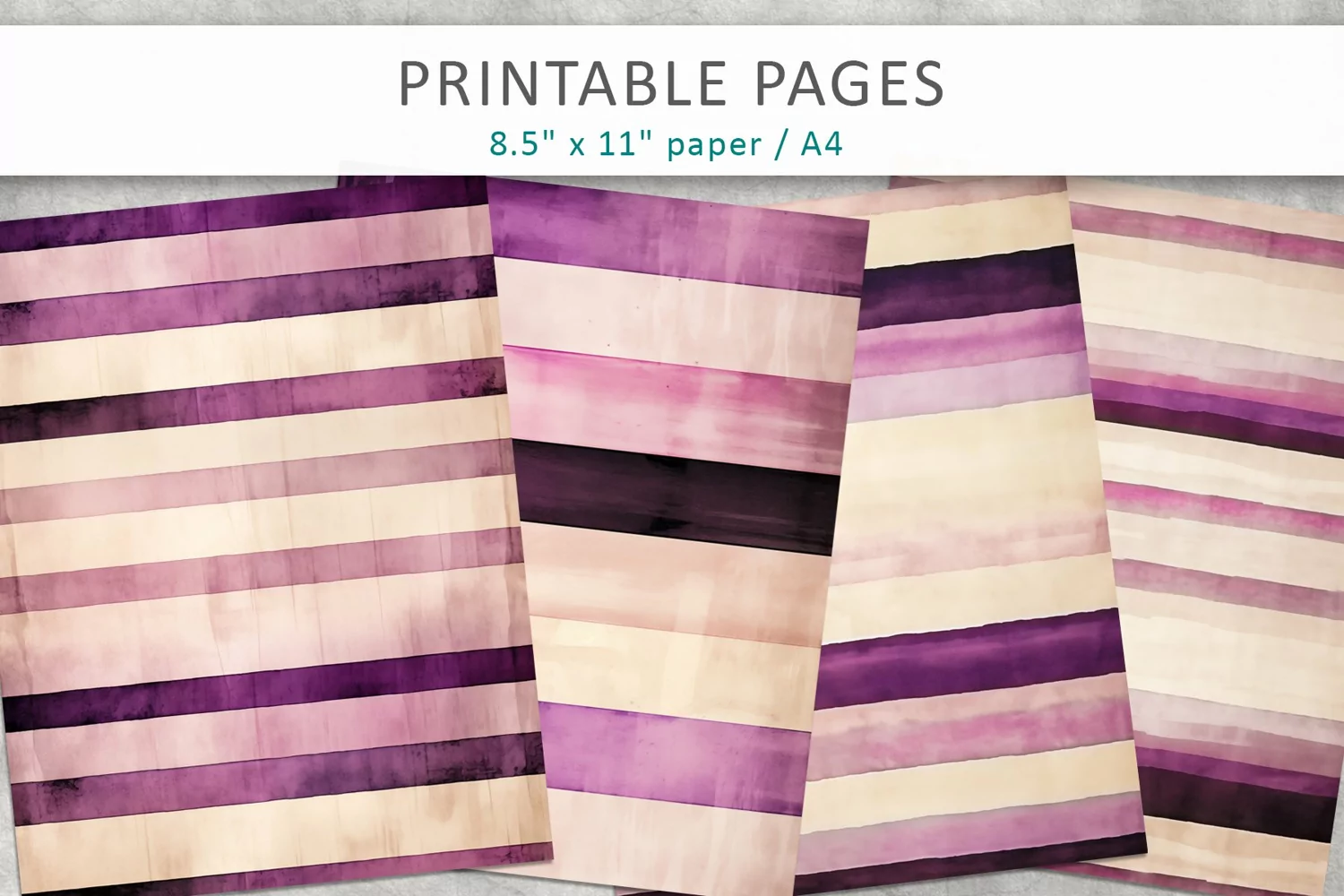 Watercolor old paper printables, Watercolor scrapbook paper product image 1