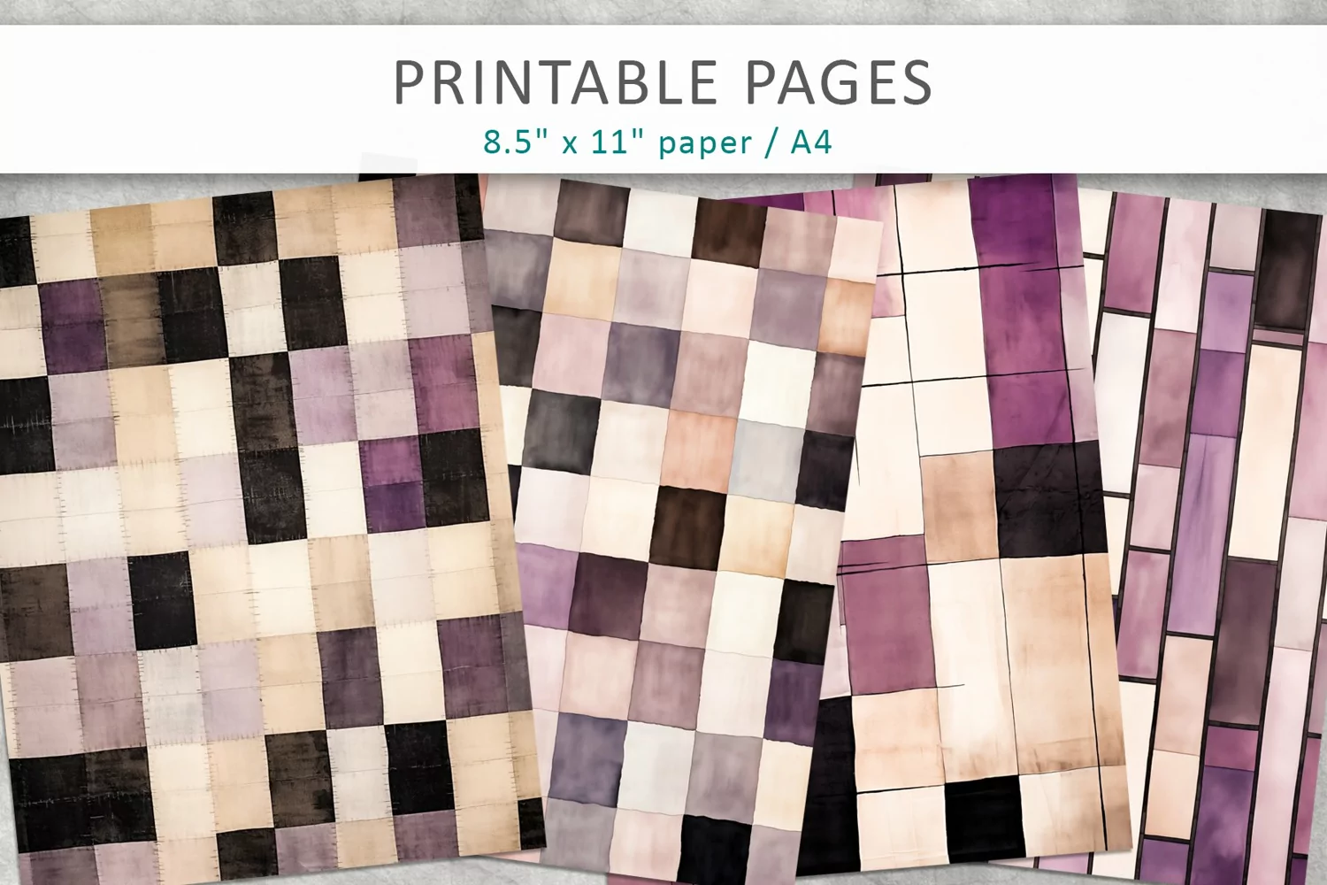 Watercolor scrapbook paper, junk journal pages product image 1