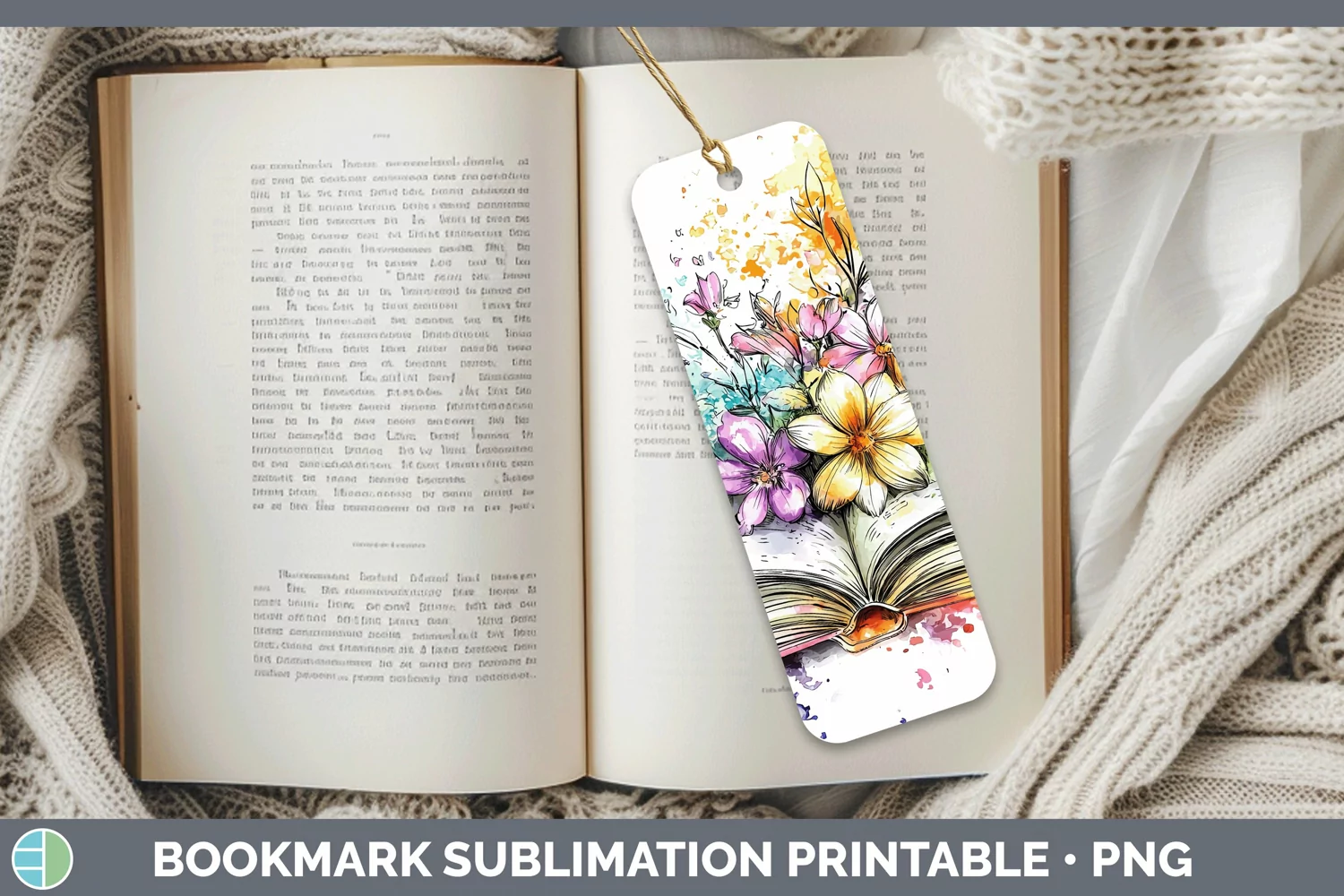 GorgeousWatercolor Bookmark design.