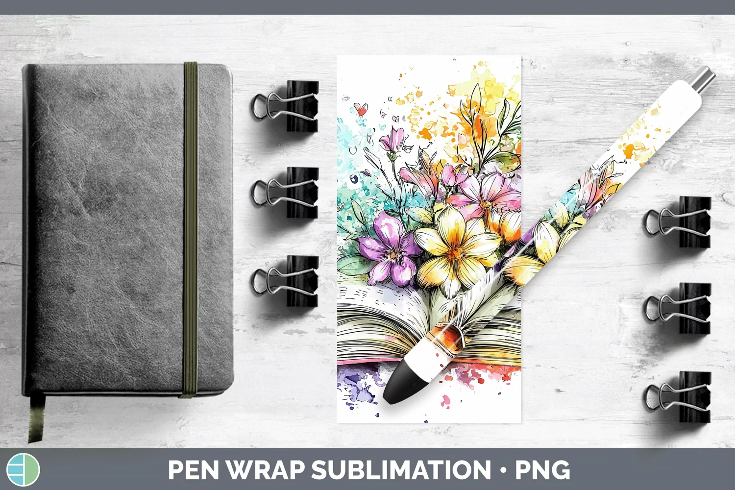 GorgeousWatercolor Pen Wrap design.