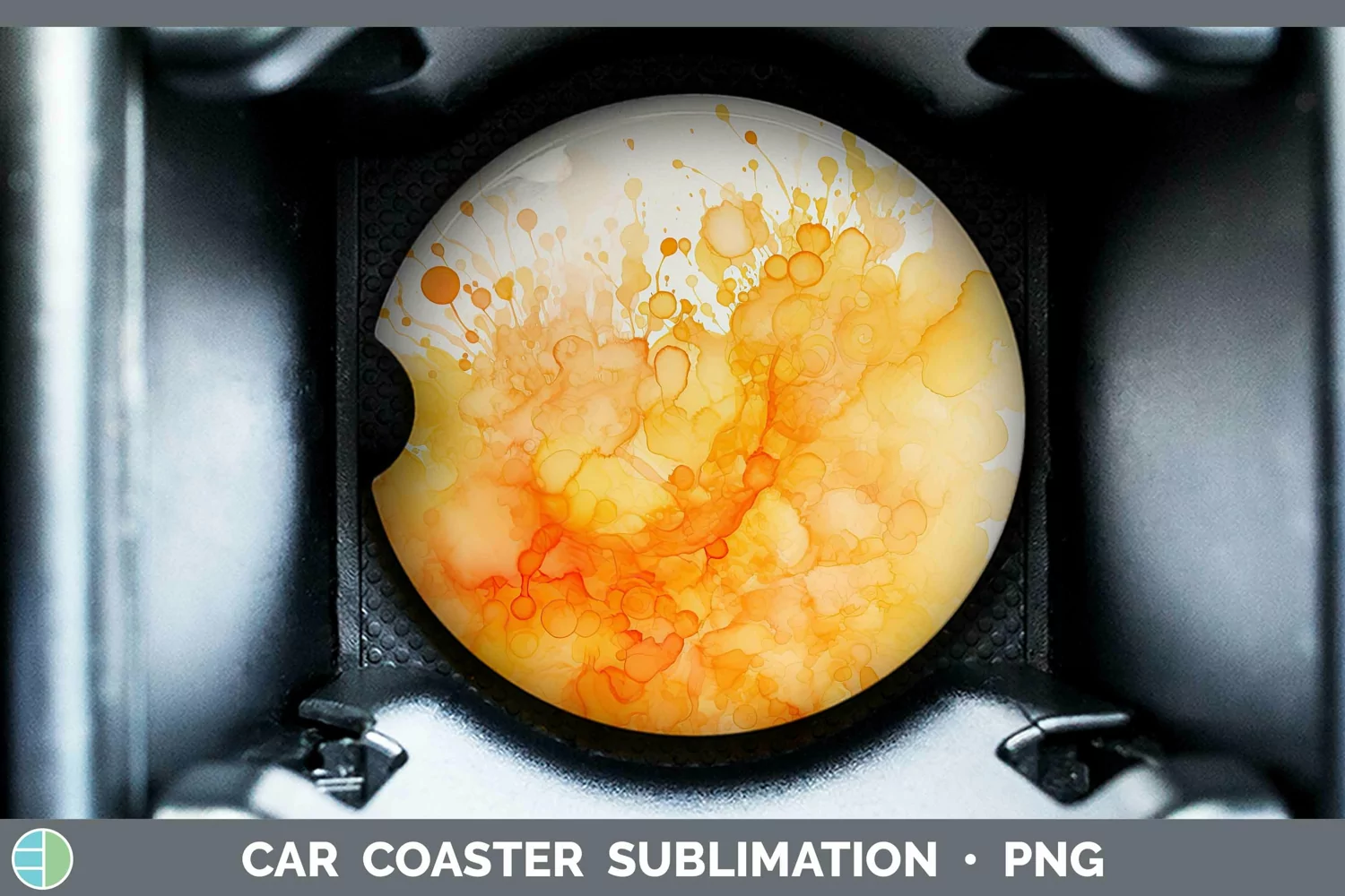 GorgeousWatercolor Car Coaster design.