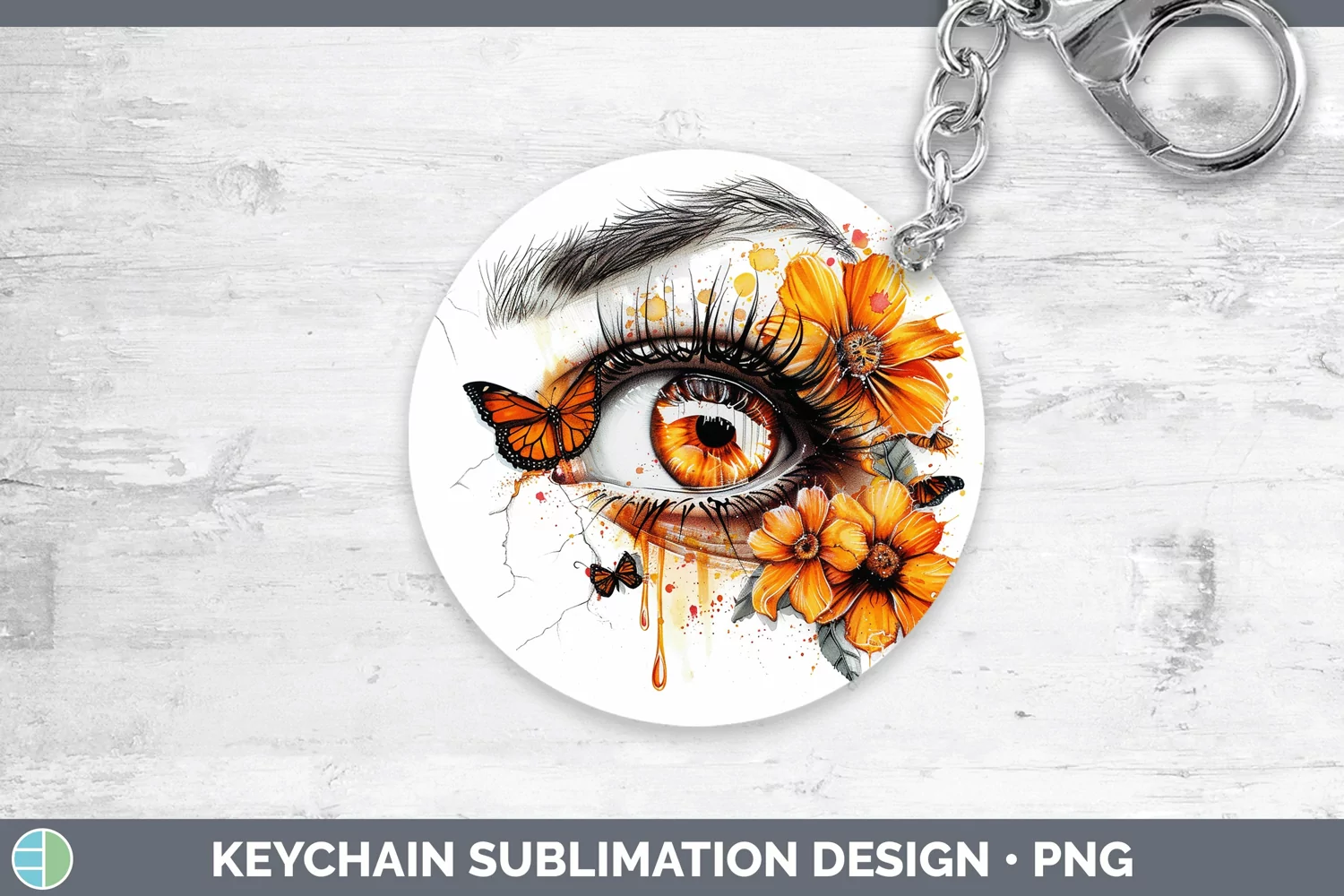GorgeousWatercolor Keychain design.