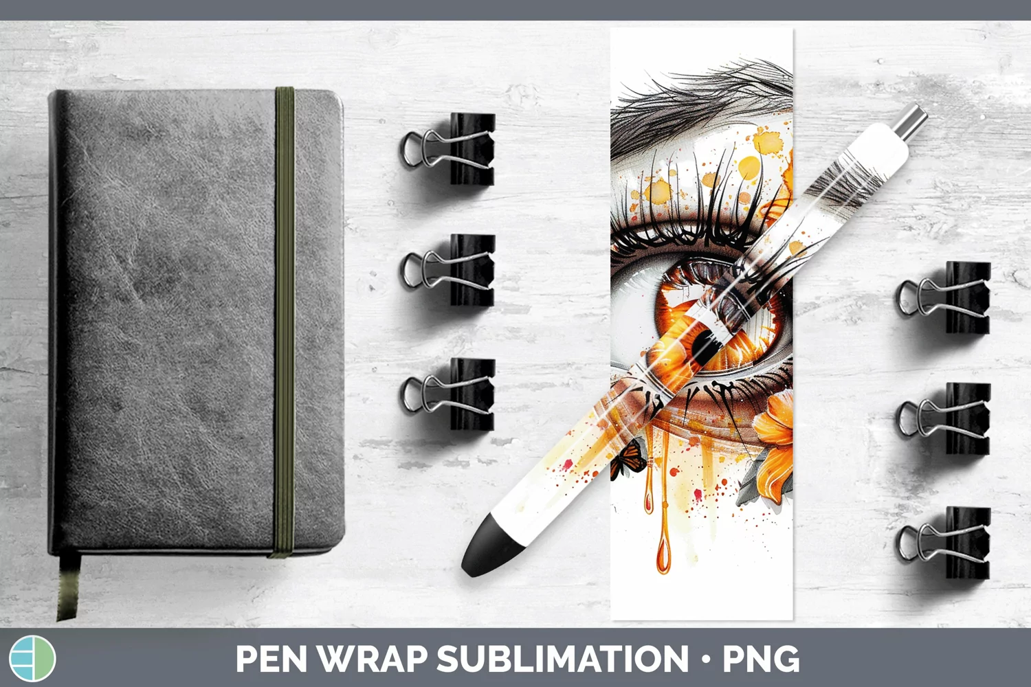 GorgeousWatercolor Pen Wrap design.