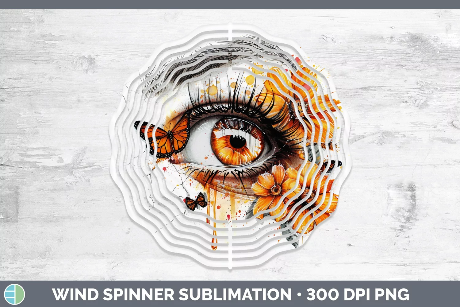 GorgeousWatercolor Wind Spinner design.