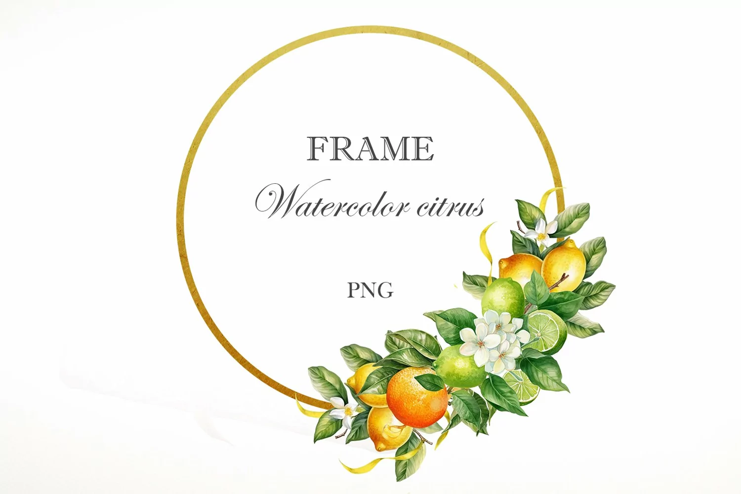 Watercolor Orange Frame