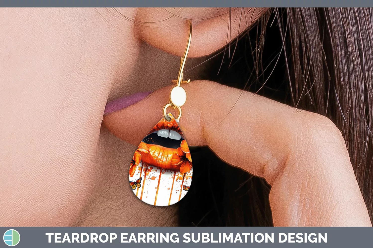GorgeousWatercolor Teardrop Earrings design.