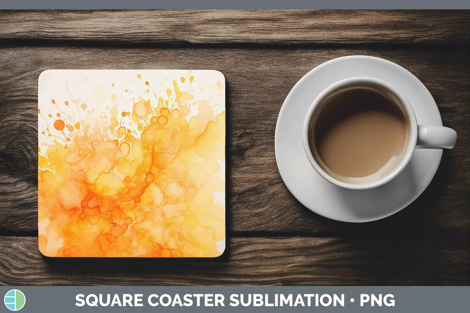GorgeousWatercolor Square Coaster design.
