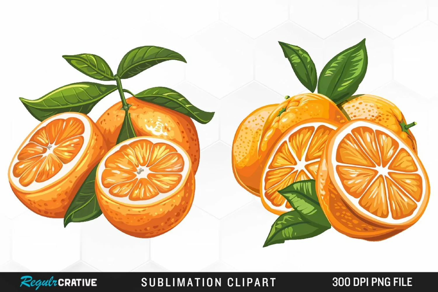 Watercolor Oranges Illustration Clipart product image 1