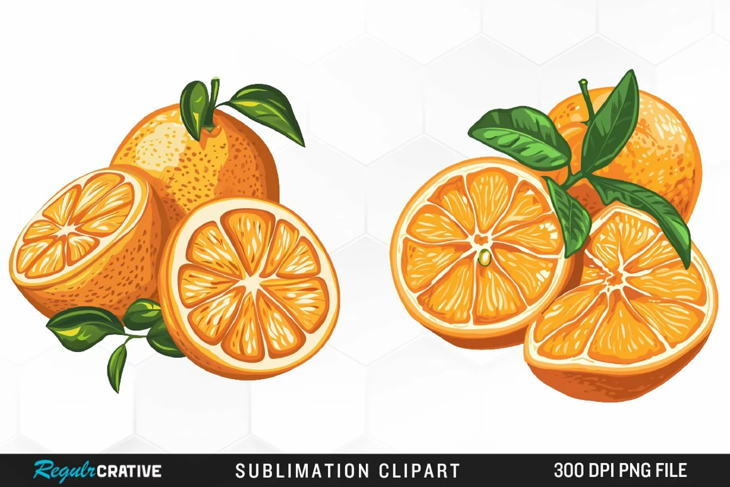 Watercolor Oranges Illustration Clipart product image 1